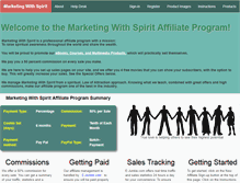 Tablet Screenshot of marketingwithspirit.com